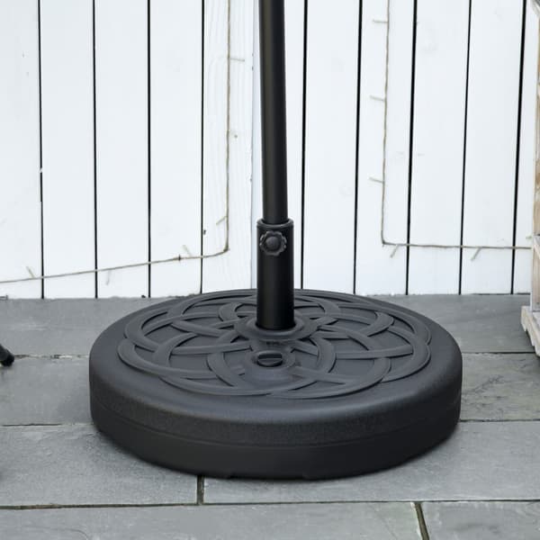 Parasollställ kan fyllas upp till 35 kg Paraplyställ, rund paraplyhållare, paraplyvikt, stativ för parasoll Ø38/48 mm, för balkong, terrass, trädgård,