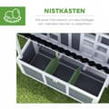 Miniatyrbillede 6 af 10: Grantræ hønsegård, hønsehus med redekasse, fjerkræhus til 4-6 høns, vandtæt tag, 100 x 86 x 100 cm, lysegrå