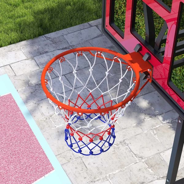 Utendørs basketballkurve for barn, 200-260 cm, høydejusterbart basketballstativ med hjul, vektbag, basketballsystem med stativ for barn fra 6 år og ov