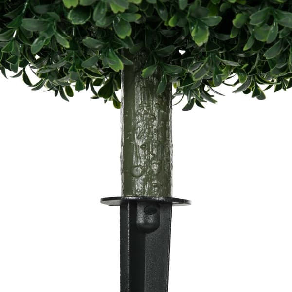 Set med 2 konstgjorda buxbom stora 70 cm konstgjorda växter med UV-skydd, konstgjorda växter som riktiga med markpålar för vardagsrum, sovrum, kontor,