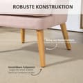 Miniatyrbilde 6 av 10: Lenestol lenestol med linlook, armlen, polstret avslapningsstol med treben, til stue, soverom, rosa