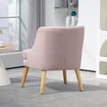 Miniatyrbilde 8 av 10: Lenestol lenestol med linlook, armlen, polstret avslapningsstol med treben, til stue, soverom, rosa