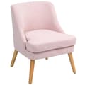 Miniatyrbilde 1 av 10: Lenestol lenestol med linlook, armlen, polstret avslapningsstol med treben, til stue, soverom, rosa