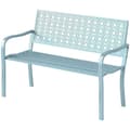 Miniatyrbilde 1 av 10: 2-seters hagebenk, værbestandig benk, hagemøbler med rygg og armlener, parkbenk 240kg lastekapasitet, balkongbenk for balkongterrasse, hage, 127 x 63