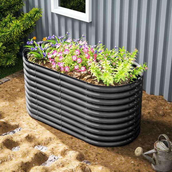 Upphöjd bädd av stål, växtbädd, kall ram, trädgårdsbädd, stapelbar, blomlåda, plug-in växtlåda, 160 x 80 x 80 cm, grönsaksbädd för trädgård, balkong,