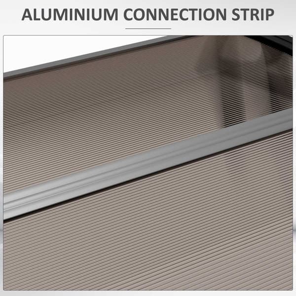 Skrivebord Baldakin til hoveddør 103 x 96,5 x 27 cm Baldakin med UV-beskyttelse, Regnbeskyttelse Solbeskyttelse til udendørs Aluminium Brun