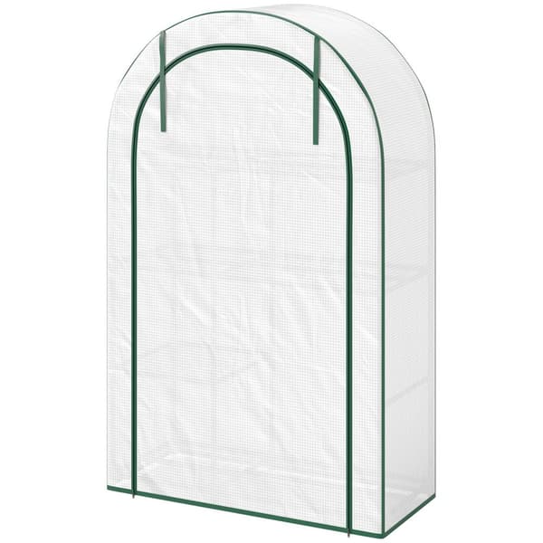 Drivhus med rund tagdør, hylder, vinterfast stålfoliedrivhus, drivhus til altan, have, tomathus 100 x 45 x 160 cm, tomatdrivhus til tomater, grøntsage