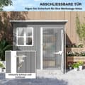 Miniatyrbilde 7 av 10: Redskapsbod 2,55m², hagebod med topptak, 221 x 133 x 190/173 cm, redskapsbod med låsbar dør, vindu, sykkelgarasje, hageskap av stål, til bakgård, hage
