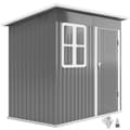 Miniatyrbilde 1 av 10: Redskapsbod 2,55m², hagebod med topptak, 221 x 133 x 190/173 cm, redskapsbod med låsbar dør, vindu, sykkelgarasje, hageskap av stål, til bakgård, hage