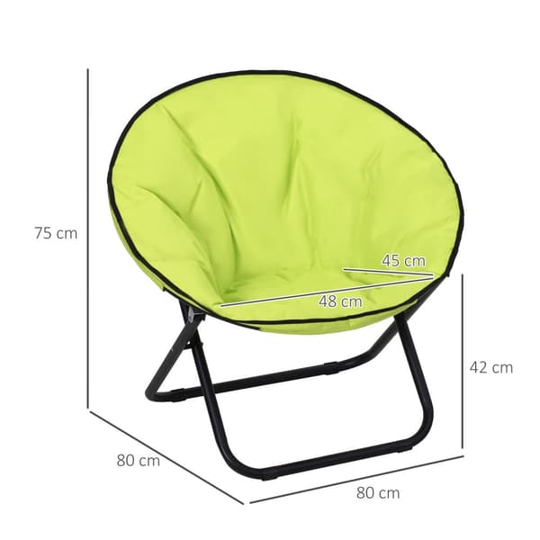 Campingstol foldbar campingstol med ryglæn, klapstol op til 120 kg, polstret moonchair ekstra bred, klapstol udendørs stol til have, balkon, camping,