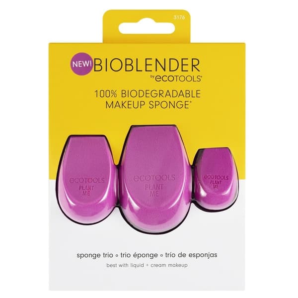Set Trio, EcoTools, Bioblender, Makeup Sponge, Purple, 3 pcs