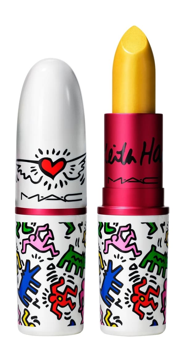 MAC, Viva Glam X Keith Haring, Longwear, Cream Lipstick, Yellow, 3 g