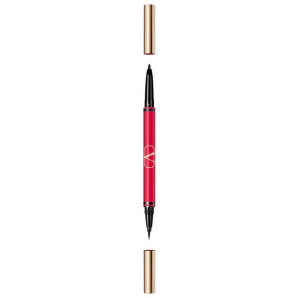 Valentino, Twin Liner, Double-Ended, Gel Pencil Eyeliner, 02, Black & Rosso, 8 g