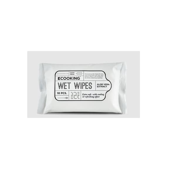 Ecooking, Ecooking, Aloe Vera Extract, Cleansing Wipes, For Face, 10 pcs