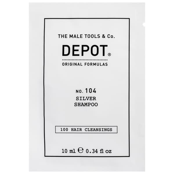 Depot, 100 Hair Cleansing No. 104, Botanical Complex, Hair Shampoo, For Neutralisation Of Yellow Tones, 10 ml