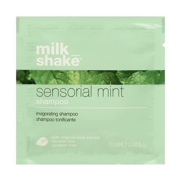 Milk Shake, Sensorial Mint, SLS/SLES-Free, Hair Shampoo, Invigorating, 10 ml
