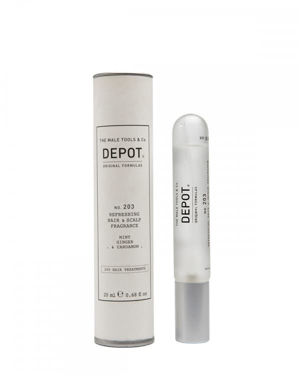 Depot, 200 Hair Treatments No. 203, Hair Scented Mist, For Men, Mint, Ginger & Cardamom, 20 ml