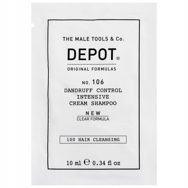 Depot, 100 Hair Cleansing No. 106 Clear Formula, Pro-Vitamin B5, Hair Shampoo, Anti-Dandruff, 10 ml