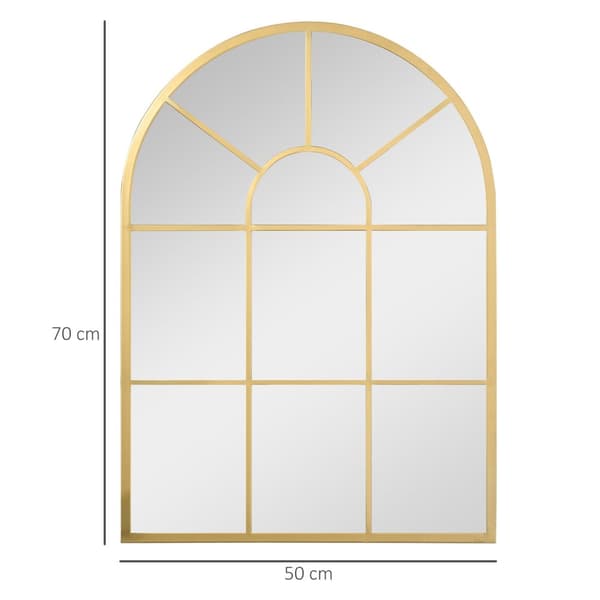 Guld vægspejl 70x50 cm med metalramme