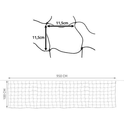 Volleyball net + taske 23427