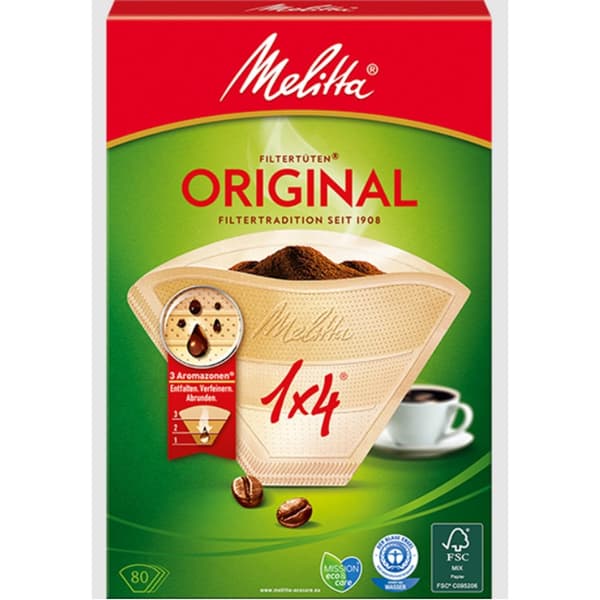 Kaffefilter Orginal 1X4 Oblekta 80-pack 18st DFP