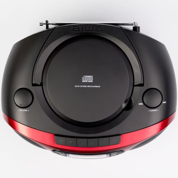 Kasettiradio CD/FM-radio/kasetti/USB/BT Red