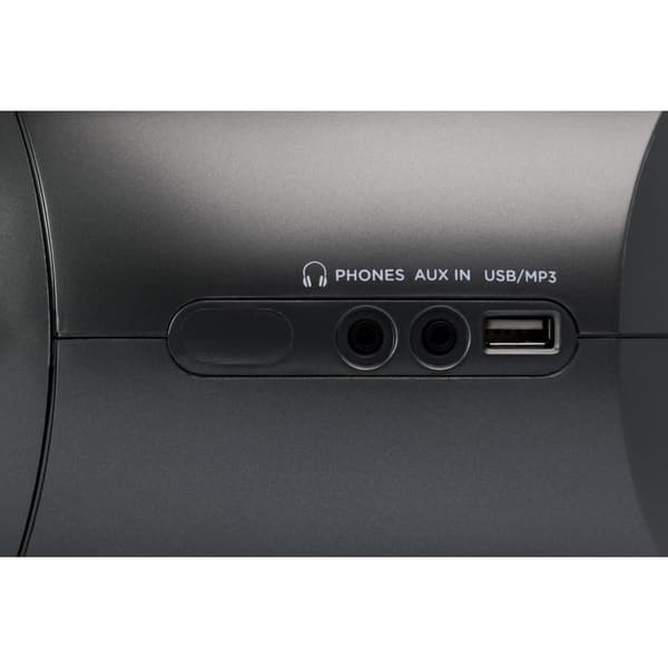 Kassetteradio CD/FM-radio/kassettebånd/USB/BT Mørkegrå