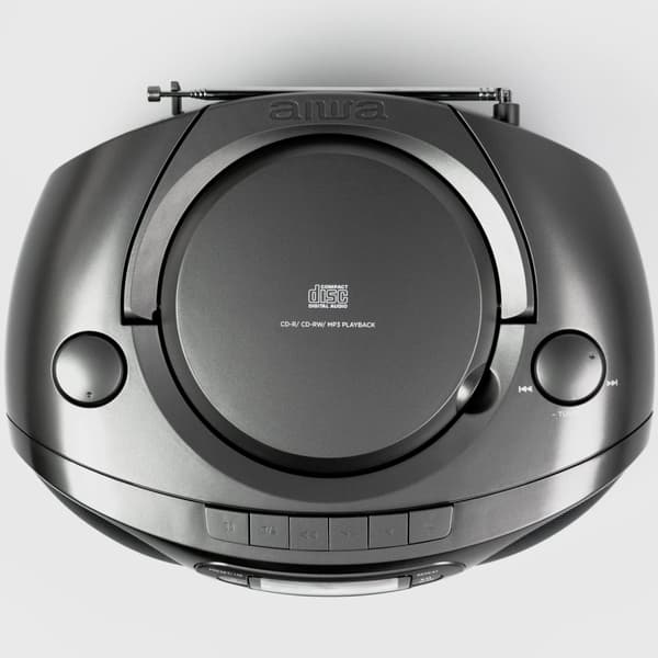 Kassetteradio CD/FM-radio/kassettebånd/USB/BT Mørkegrå