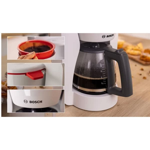 Kaffemaskine TKA2M111 Hvid 1200Watt Aftagelig tank