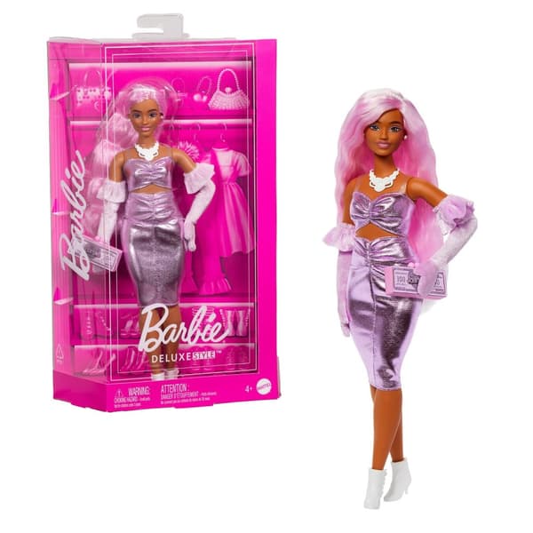 Barbie Deluxe Dukke Rosa Hår
