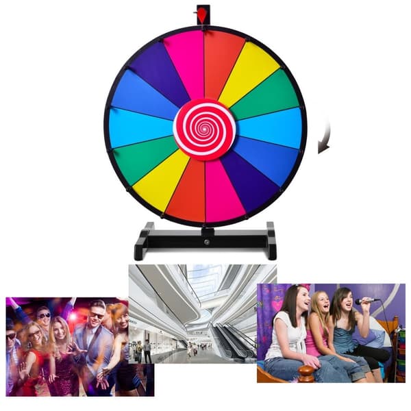 24" Wheel of Fortune Toy väripyöräpelit arpajaisiin Sanapelit φ60cm