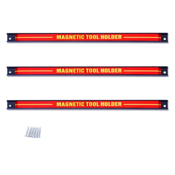 3 x magnetisk værktøjsholder væg magnetstrimmelsæt magnetstrimmel 46 cm