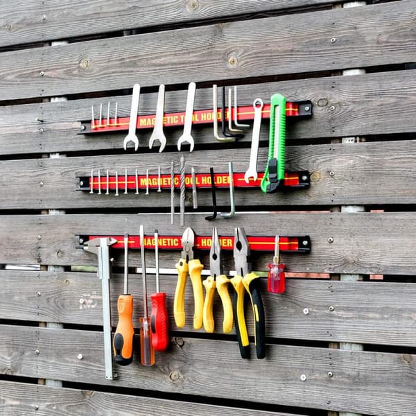3 x magnetisk værktøjsholder væg magnetstrimmelsæt magnetstrimmel 46 cm