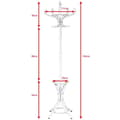 Miniatyrbilde 5 av 5: Knagstativ jakkehylle jakkeholder med paraplystativ 12 kleskroker-hvit