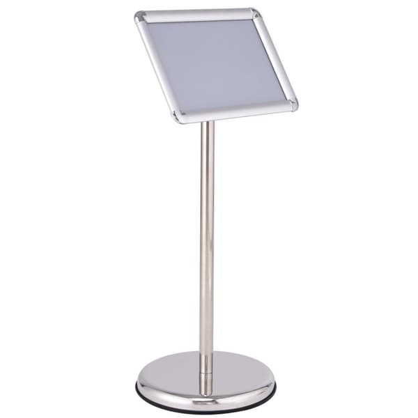 Informasjonsstativ, informasjonsstativ, plakatstativ, kundestopper laget av metall, dreibar (A4)