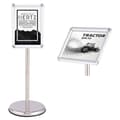 Miniatyrbilde 1 av 5: Informasjonsstativ, informasjonsstativ, plakatstativ, kundestopper laget av metall, dreibar (A4)