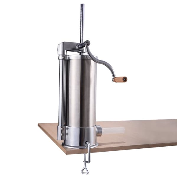 5 kg rustfri pølsefyll pølsemaskin pølsefyllingsmaskin inkl. 6 fyllerør