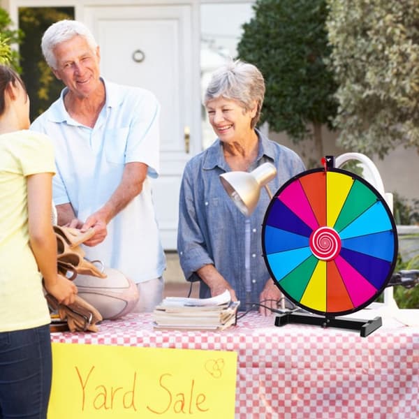 18" Wheel of Fortune Leke med viskelær og markør Hjulspill for lotterispill φ48cm