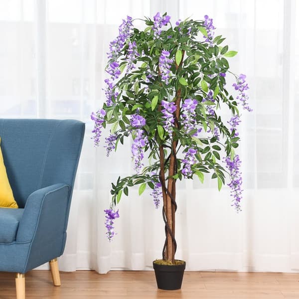 Kunstig plante Brugbar kunstig palme kunstig træ 150 cm Lilla
