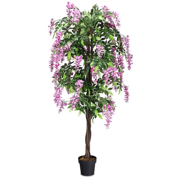 Konstgjord växt Användbar Konstgjord Palm Konstgjord träd 180 cm Rosa