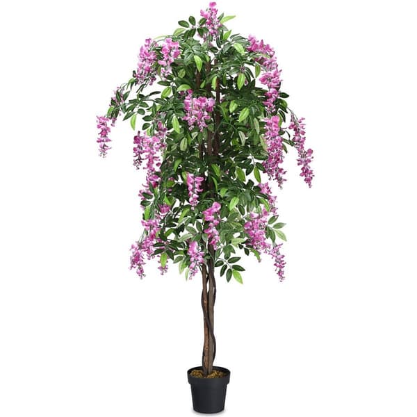Konstgjord växt Användbar Konstgjord Palm Konstgjord träd 180 cm Rosa