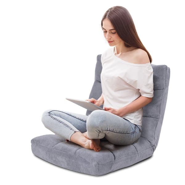 Golvstol Hopfällbar Lazy Sofa Lazy Tatami Golvkudde Svart/Grå/Kaffegrå