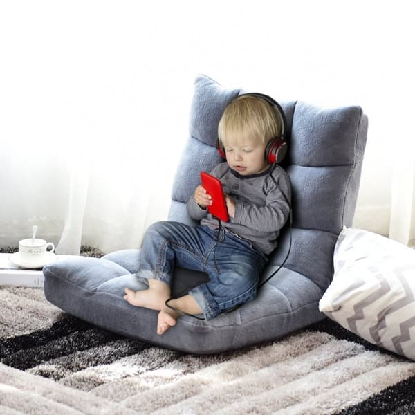 Golvstol Hopfällbar Lazy Sofa Lazy Tatami Golvkudde Svart/Grå/Kaffegrå