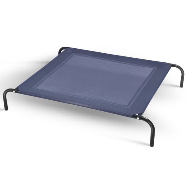 Koiran sänky puutarha koiran lepotuoli ulkona koiran sohva harmaa 110 x 80 x 18 cm metalli