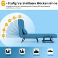 Miniatyrbillede 1 af 5: 4 i 1 sammenfoldelig sovesofa med 5 niveaus justerbart ryglæn blå