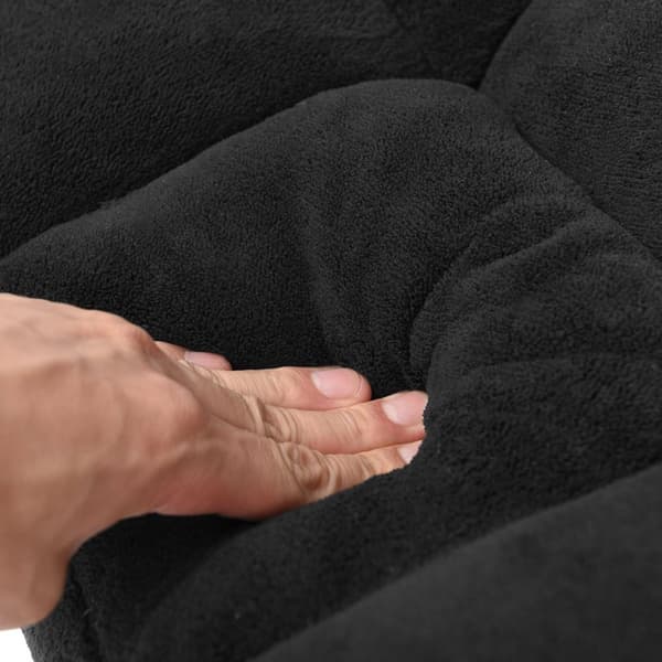 Lattiatuoli Taitettava Lazy Sohva Lazy Tatami Lattiatyyny musta/harmaa/kahvimusta