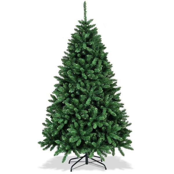 Juletre 183 cm kunstjuletre med sammenleggbart metallstativ