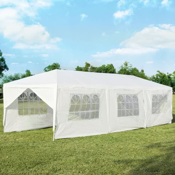 Hagepaviljong 3x9m partytelt hagetelt UV beskyttelsestelt hvit