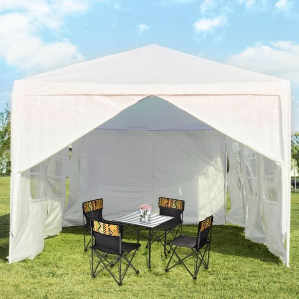 Hagepaviljong 3x9m partytelt hagetelt UV beskyttelsestelt hvit