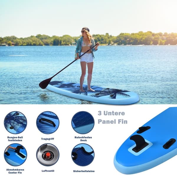 SUP Board Oppblåsbart Stand up Board Paddle Board Blue-M